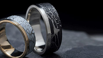 Обручальные кольца инь и янь